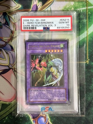 Yugioh 2005 Elemental Hero Flame Wingman DR3-EN215 Ultra Rare PSA 10 LOW POP-image
