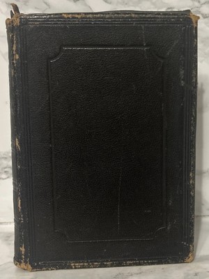 1879 Holy Bible Maps Leather Bound New and Old Testaments  Small Size-image