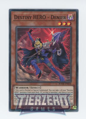 Yugioh Destiny HERO - Denier BODE-EN018 Super Rare 1st Edition NM/LP-image