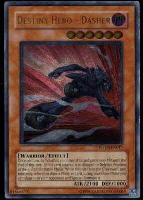 Yugioh Destiny Hero Dasher Ultimate Rare POTD-EN017 Unlimited LP-image