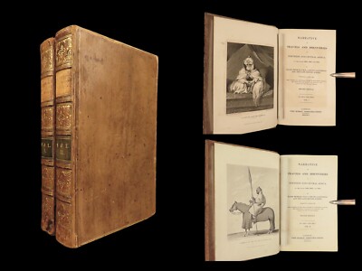 1826 AFRICA Denham Travels in Sierra Leonne SLAVE Rescue MAPS Sahara Desert 2v-image