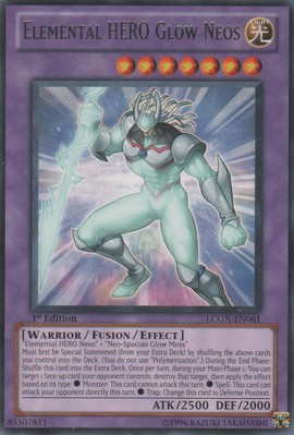 Elemental HERO Glow Neos - LCGX-EN061 - Rare - Unlimited Edition x1 Damaged-image