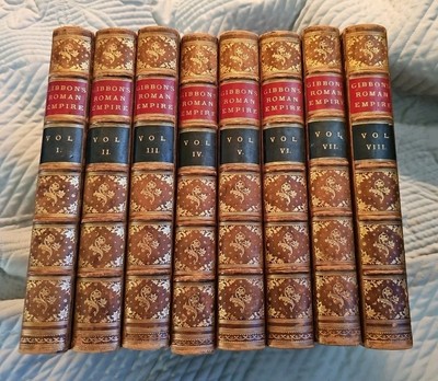 The History of Decline and Fall Roman Empire 8 Vols. w/MAPS Gibbons 1862 Antique-image