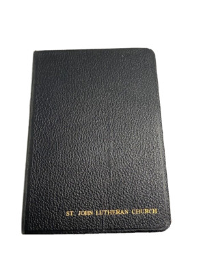 RSV Holy Bible With  Black Leather St. John Lutheran Church color maps 1952-image