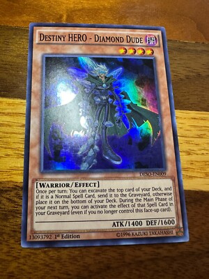 Destiny HERO - Diamond Dude DESO-EN009 1st Edition Super Rare LP + BONUS-image