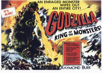 GODZILLA KING OF THE MONSTERS SCI-FI  A4 MINI GLOSS TEXTURED  POSTER-image