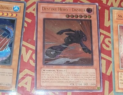 Yu-Gi-Oh! TCG Destiny Hero - Dasher POTD-EN017 1st Edition ULTIMATE RARE played-image