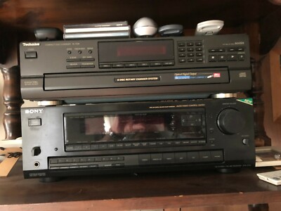 6 PC Vintage Stereo Set W/ JVC Speakers -  Technics Sony Fisher Turntable JVC -image