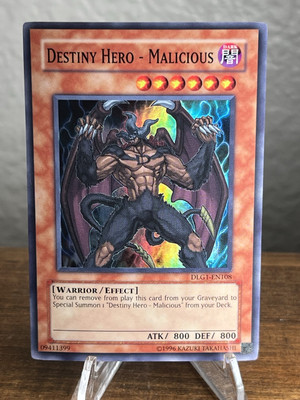 YuGiOh Destiny HERO - Malicious DLG1-EN108 Super Rare NM-image
