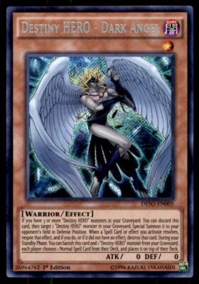 Yu-Gi-Oh! 1st Edition Destiny Hero - Dark Angel #DESO-EN005 Near Mint-image