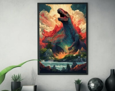 Psychedelic Godzilla Inspired Art | Award-Winning Concept Art Poster-image