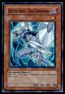 1996 Yu-Gi-Oh! Destiny Hero - Disk Commander #WC07-EN003 Near Mint-image
