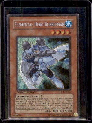 Yugioh! Elemental Hero Bubbleman - EHC1-EN003 - Secret Rare Limited Edition #12-image