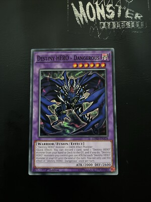 YUGIOH DESTINY HERO DANGEROUS COMMON LEHD-ENA34 1ST EDITION-image
