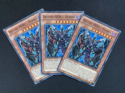 3x RYMP-EN036 Destiny Hero - Plasma LP/MP Common 1st Edition Yu-Gi-Oh! Card-image