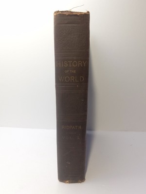 Antique 1901 Ridpath's History of the World Volume I (1) Leather Maps Book C53-image