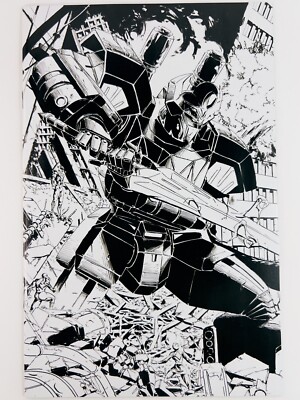 Godzilla vs The Mighty Morphin Power Rangers II #1 Megazord Line Art Variant-image