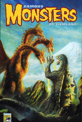 2015 SDCC Exclusive Famous Monsters GODZILLA vs GHIDORAH PRINT-image