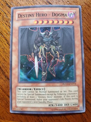 Yugioh DESTINY HERO DOGMA POTD-EN014 Super Rare Holo LP - Free S/H in US-image