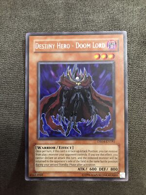 Yugioh Destiny Hero - Doom Lord Rare DR04-EN181 NM-image