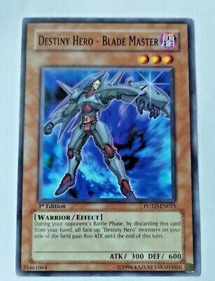 YuGiOh Destiny Hero- Blade Master Power of the Duelist POTD-EN015 1st ed - NOS-image