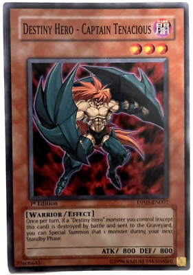 YuGiOh! - Destiny Hero - Captain Tenacious - DP05-EN002 - 1st Edition - Common-image