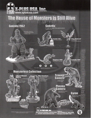2004 Action Figures Toy PRINT AD ART - GODZILLA 1962 TRAUMA GAMERA PLASMA GAMERA-image
