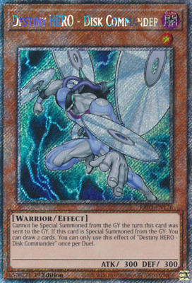 1X NM Destiny HERO - Disk Commander - RA03-EN176 - Platinum Secret Rare 1st Ed-image