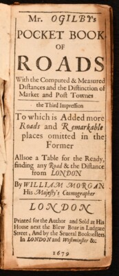 1679 Mr. Ogilby's Pocket Book of Roads Third Impression Scarce-image