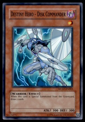 1996 Yu-Gi-Oh! Destiny Hero - Disk Commander #WC07-EN003 Near Mint-image
