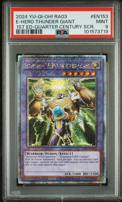 2024 YU-GI-OH! RA03-QUARTER CENTURY BONANZA ELEMENTAL HERO THUNDER GIANT PSA 9-image