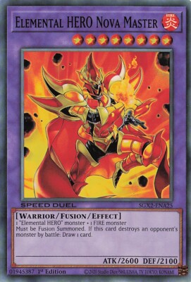 Yu-Gi-Oh! Elemental HERO Nova Master SGX2-ENA25 Common 1st Edition NM-image