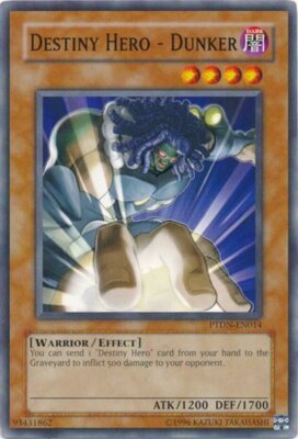 1 x Destiny Hero - Dunker - PTDN-EN014 - Common - Unlimited Edition Near Mint, E-image