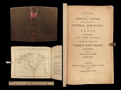 1798 Napoleonic War Letters 1ed Napoleon Propaganda Admiral Nelson EGYPT Map-image