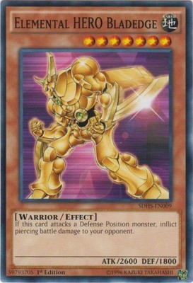 Elemental HERO Bladedge - SDHS-EN009 - Common - 1st Edition - Heavily Played-image