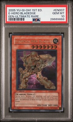YUGIOH PSA 10 Elemental Hero Bladedge EEN-EN007 Ultimate Rare 1st Edition-image