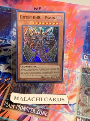 Yugioh x1 Destiny Hero - Plasma (Super Rare 1st Ed LCGX-EN134) (Moderate Play!)-image