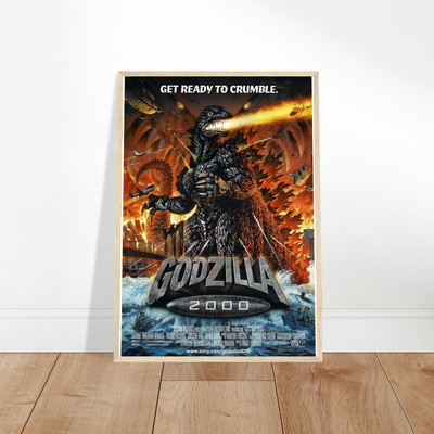 Godzilla 2000 Movie Poster Framed Print - Classic Monster Film Wall Art-image