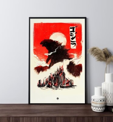 Godzilla Movie Poster,Film ，printing，wall art, room decoration，home decor-image