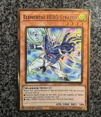 Elemental HERO Stratos MAGO-EN004 Maximum Gold 1st Edition-image