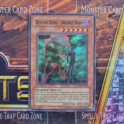 1x Destiny Hero - Double Dude - Super Rare - POTD-EN012 - 1st Ed - LP-image