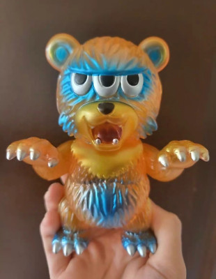Art Junkie Monster Bear Kumara Orange Three Eyes Kaiju H10.5cm(4.1inch)-image