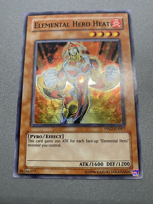 Yu-Gi-Oh! Elemental Hero Heat Super Rare Unlimited PP02-EN007 MP-image