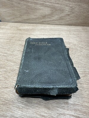 VTG 1940s Holy Bible Cambridge Sapphire Type 16mo. Maps Old New Testaments-image
