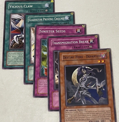 Yugioh Phantom Darkness Misprint Card Lot 5 cards Eye of Anubis top right Corner-image