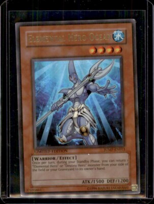 Elemental Hero Ocean JUMP-EN013 Ultra Rare Limited Edition YuGiOh Card HP #1-image