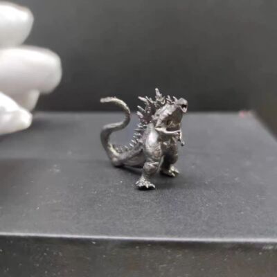 Pure copper black and yellow Godzilla monster handicraft statue model ornaments-image