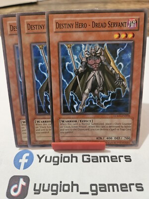 Yu-Gi-Oh Destiny Hero Dread Servant X3 LODT Unlimited Common Light Played -image
