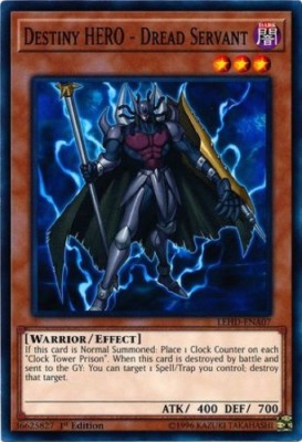 3 x Destiny HERO - Dread Servant (LEHD-ENA07) - Common - 1st Edition-image