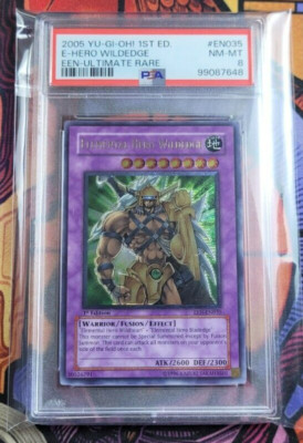 Elemental Hero Wildedge EEN-EN035 Ultimate 1st Ediion PSA 8	Yugioh Card Graded-image